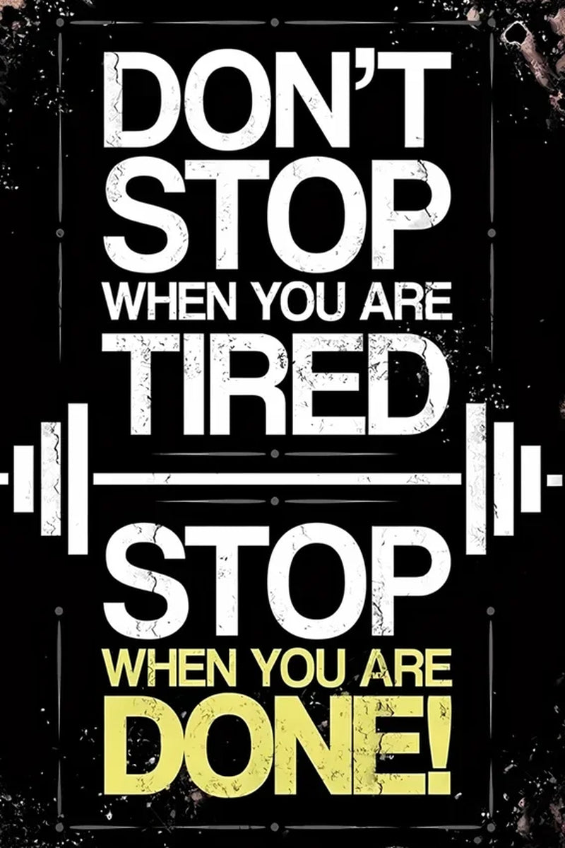 Gym Retro Metal Sign Fitness Dumbbell Wall Decoration Suitable for Gyms and Clubs