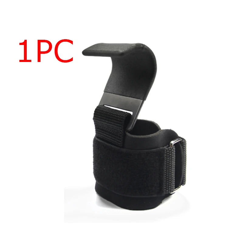 Weight Lifting Hook Grips with Wrist Wraps Hand-Bar Wrist Strap Gym Fitness Hook Weight Strap Pull-Ups Power Lifting Gloves