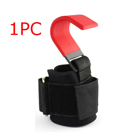 Weight Lifting Hook Grips with Wrist Wraps Hand-Bar Wrist Strap Gym Fitness Hook Weight Strap Pull-Ups Power Lifting Gloves